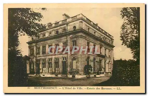 Cartes postales Montmorency l'Hotel de Ville Entree des Bureaux