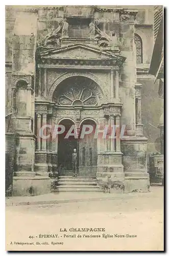 Ansichtskarte AK La Champagne Epernay Portail de l'ancienne Eglise Notre Dame