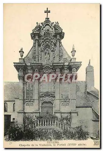 Cartes postales Nevers Chapelle de la Visitation le Portail