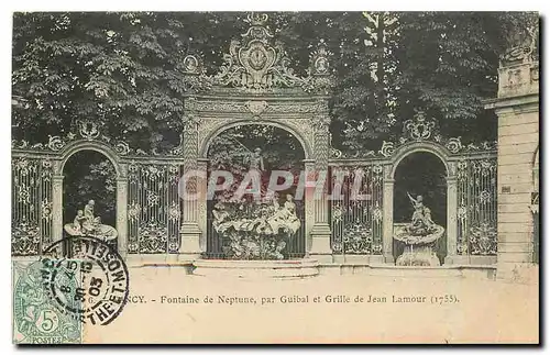 Cartes postales Nancy Fontaine de Neptune par Guibal de Jean Lamour