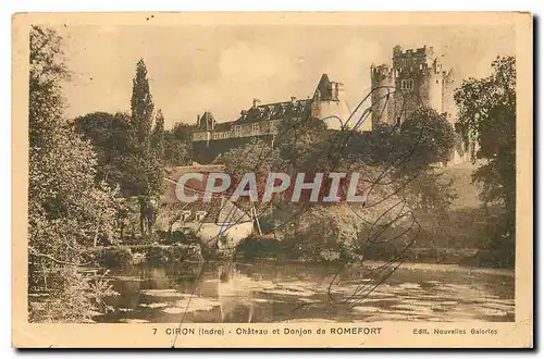 Ansichtskarte AK Ciron Indre Chateau et Donjon de Romefort