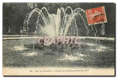 Cartes postales Parc de Versailles Bassin des Sirenes parterre du nord