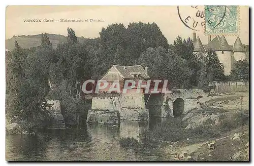 Cartes postales Vernon Eure Maisonnette et Donjon