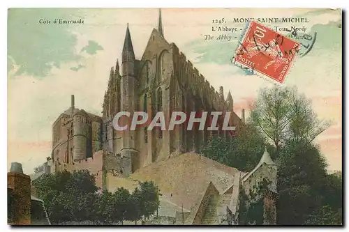 Cartes postales Mont Saint Michel L'Abbaye Tour Nord