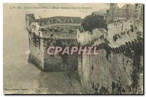 Cartes postales Mont Saint Michel Abbaye Bassion et Tour des Remparts