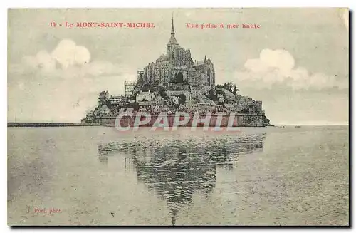 Cartes postales Le Mont Saint Michel Vue prise a mer haute