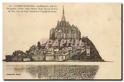 Cartes postales Le Mont St Michel Les Remparts core Est