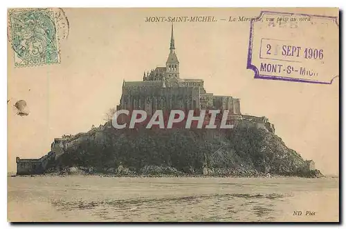 Cartes postales Mont Saint Michel La Merveile vue prise au nord