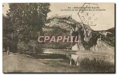 Ansichtskarte AK Besancon les Bains Le Doubs et les Rochers de la Citadelle