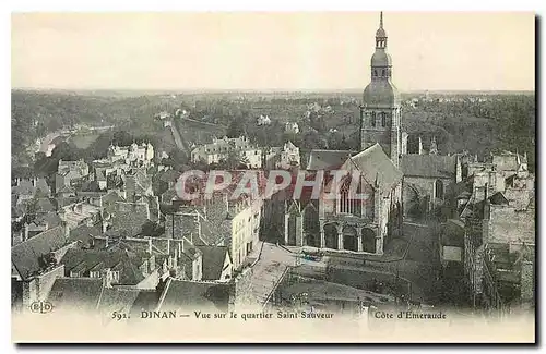 Ansichtskarte AK Dinan Vue sur le quartier Saint Sauveur