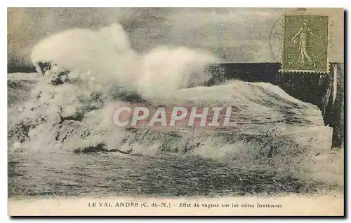 Ansichtskarte AK Le Val Andre C du N Effet de vagues sur les cotes bretonnes