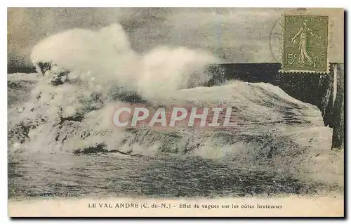 Cartes postales Le Val Andre C du N Effet de vagues sur les cotes bretonnes