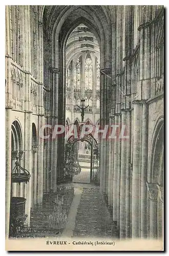 Cartes postales Evreux Cathedrale Interieur