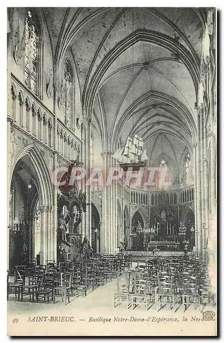 Ansichtskarte AK Saint Brieuc Basilique Notre Dame d'Esperance la Nef