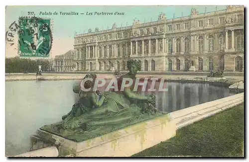 Cartes postales Facade de Versailles Les Parterres d'eau