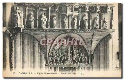 Cartes postales Lamballe Eglise Notre Dame Detail du Jube