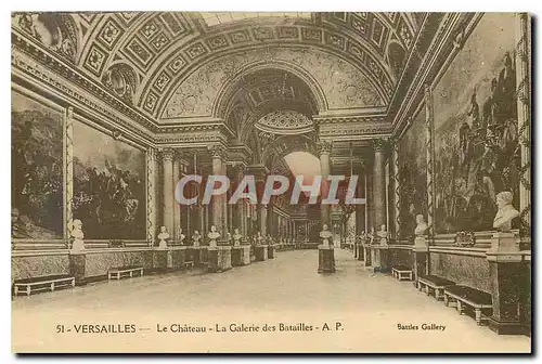 Cartes postales Versailles Le Chateau La Galerie des Batailles