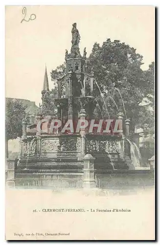 Cartes postales Clermont Ferrand La Fontaine d'Amboise