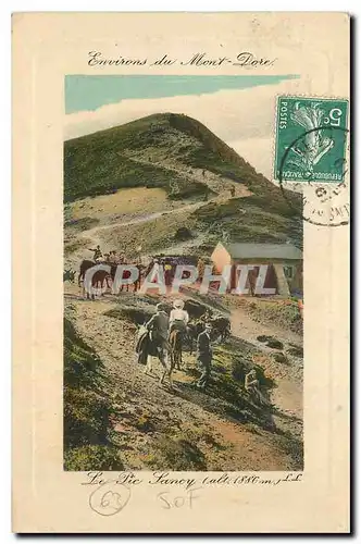 Cartes postales Environs du Mont Dore Le Pic Sanoy Ane Mule