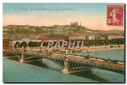 Ansichtskarte AK Lyon Le Pont Gallieni et le coteau de Fourviere