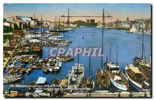 Ansichtskarte AK Marseille Le Vieux Port et le Pont transbordeur Bateaux