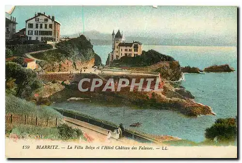 Cartes postales Biarritz La Villa Belza et l'Hotel Chateau des Falaises