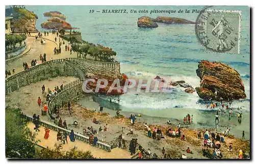 Cartes postales Biarritz Un coin pittoresque de la Plage