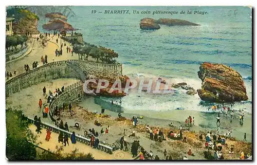 Ansichtskarte AK Biarritz Un coin pittoresque de la Plage