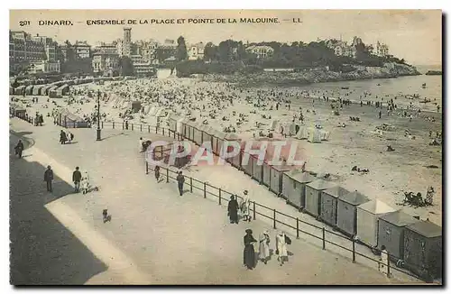 Ansichtskarte AK Dinard Ensemble de la Plage et Pointe de la Malouine