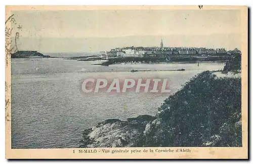 Cartes postales St Malo Vue generale prise de la Corniche d'Aleth