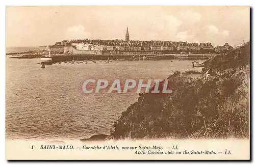 Ansichtskarte AK Saint Malo Corniche d'Aleth vue sur Saint Malo