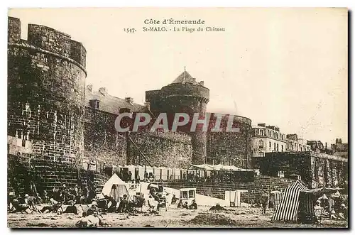 Cartes postales Cote d'Emeraude St Malo La Plage du Chateau