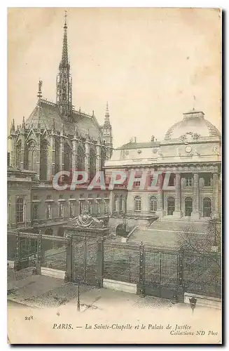 Cartes postales Paris La Sainte Chapelle et le Palais de Justice