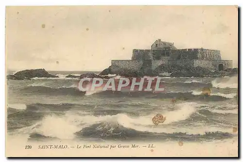 Cartes postales Saint Malo Le Fort National par Grosse Mer