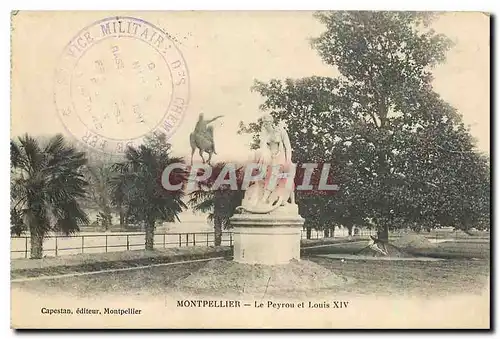 Cartes postales Montpellier Le Peyrou et Louis XIV