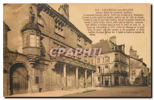 Ansichtskarte AK Luxeuil les Bains Ancien Hotel du Cardinal Jouffroy