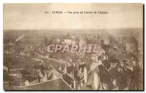 Ansichtskarte AK Semur Vue prise du Clocher de l'Eglise