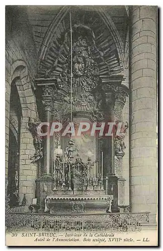 Ansichtskarte AK Saint Brieuc Interieur de la Cathedrale Autel de l'Annonciation