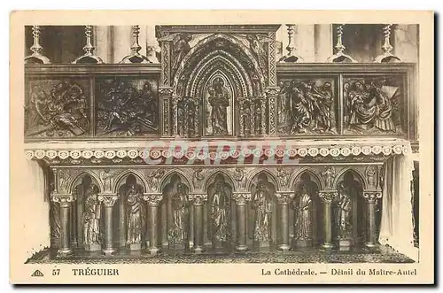 Cartes postales Treguier La Cathedrale Detail du Maitre Autel