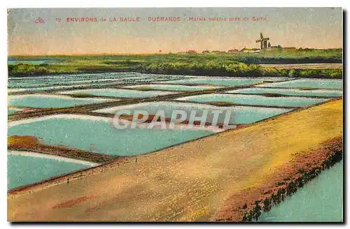 Ansichtskarte AK Environs de la Baule Guerande Marais salanis pres de Saille Moulin a vent