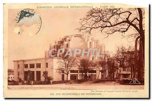 Cartes postales Exposition Coloniale Internationale Paris 1931 Cite Internationale des Informations