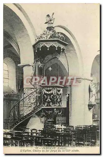 Cartes postales Jargeau Loiret L'Eglise Chaire en fer forge du XVIII siecle