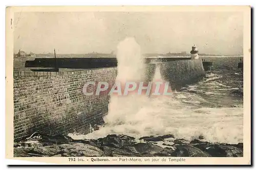 Cartes postales Quiberon Port Maria un jour de Tempete