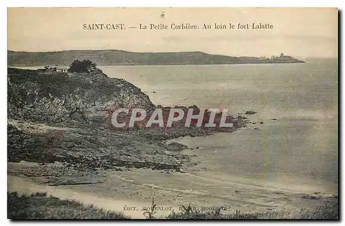 Cartes postales Saint Cast La Petite Corbiere au loin le fort Lalatte