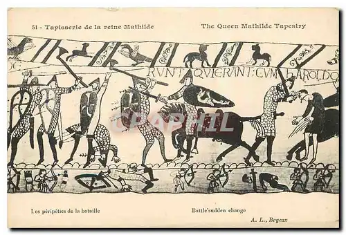 Ansichtskarte AK Tapisserie de la Reine Mathide Bayeux Les peripeties de la bataille