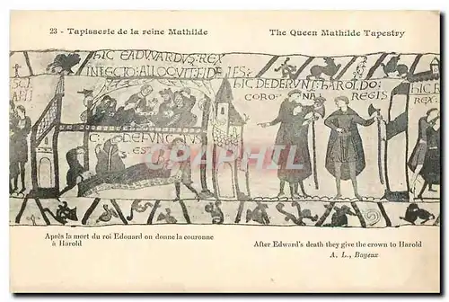 Ansichtskarte AK Tapisserie de la Reine Mathilde Apres la mort du roi Edouard