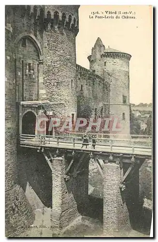Ansichtskarte AK Vitre I et V Le Pont Levis du Chateau