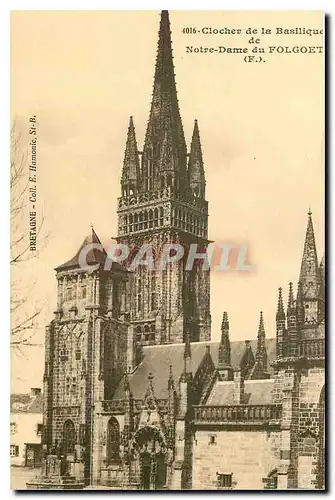 Cartes postales Bretagne Clocher de la Basilique de Notre Dame du Folgoet F