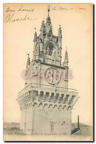 Cartes postales Avignon Clocher de Jacquemard L'Hotel de Ville