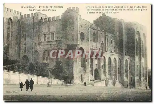 Cartes postales Avignon Facade principale du Palais des Papes